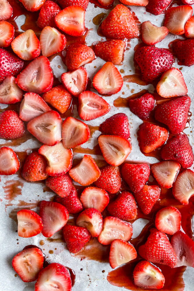 Strawberry Balsamic Ice Cream - Baking Is Therapy